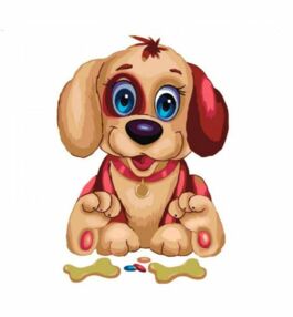 Розпис по номерах 30х30 ES009 Веселе цуценя "Strateg"