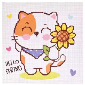 Вишивка хрестиком 30х30 AX-306 Кошеня з соняхом "Strateg" Вишивка хрестиком 30х30 AX-306 Кошеня з соняхом "Strateg"