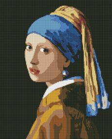 Алмазна мозаїка 40х50 АМО7738 Дівчина з перловою сережкою  "Ідейка"