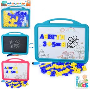 Дощечка двухстороння магнітна для малювання крейдою маркером 2 кольори SK 0058 32х27