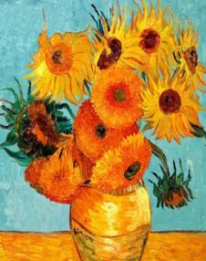 Алмазна мозаїка 30х40 JSDF77102 Дванадцять соняшників у вазі "Strateg"