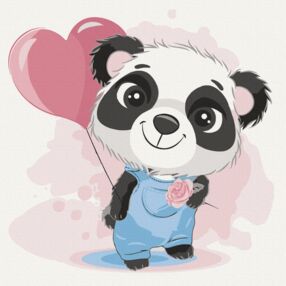 Розпис по номерах 30х30 15534-АС Панда з кулькою "Art Craft" арт крафт