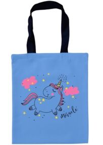сумка шопер 35 х 40 см габардин небесний мяв 4258