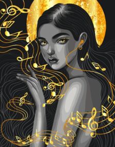 Розпис по номерах 40х50 10111-АС Колір музики металік "Art Craft" арт крафт