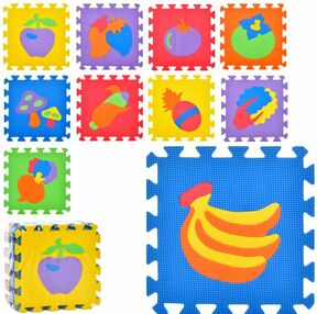 Килимок Мозаїка фрукти-овочі 10 деталей EVA M 0376-2