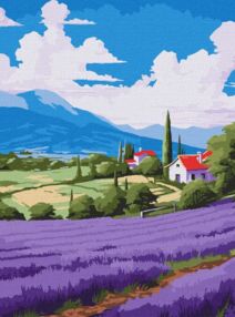 Розпис по номерах 30х40 КНО6346 Лавандові простори "Ідейка"