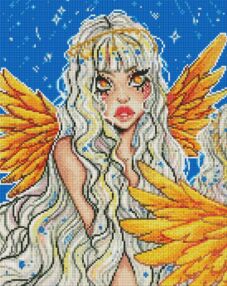 Алмазна мозаїка б/підрамн 40х50 АМС7646 Казковий янгол з АВ стразами "Ідейка"