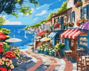 Розпис по номерах 40х50 КНО2792 Приморське місто "Ідейка"