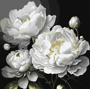 Розпис по номерах 40х40 КНО3237 Бездоганна краса з фарбами металік "Ідейка"