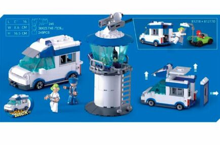 Конструктор Sluban поліція вежа транспорт фігурки 245 деталей 4 види М38-В1218