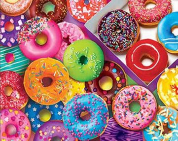 Алмазна мозаїка 30х40 HEG86893 Пончиковий настрій "Strateg"