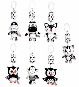 Підвіска на візок тварина плюш 6 видів музична K8BW3-4ABCD