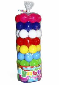 Кульки в тубусі 62 штуки d-6 см 0262