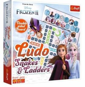 настільна гра 2 в 1 лудо + драбини / дісней крижане серце 2 Trefl 02068