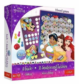 настільна гра 2 в 1 лудо + драбини дісней принцеси Trefl 02418