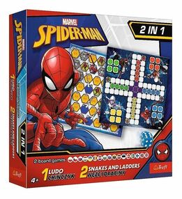 настільна гра 2 в 1 лудо + драбини марвел людина павук Trefl 02419