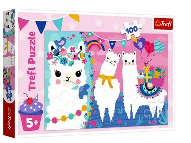 пазли 100 елементів веселі лами Trefl 16363