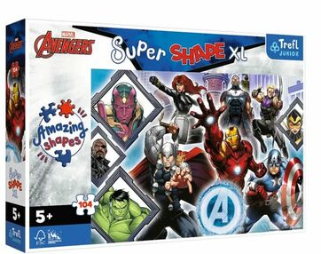 пазли 104 елементів XL супер форми - месники Trefl 50018