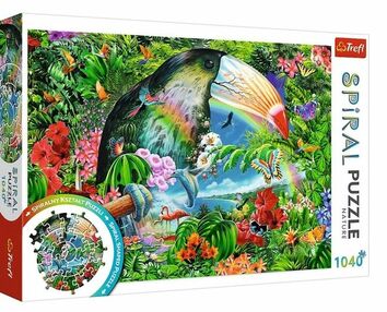пазли 1040 елементів спіральні пазли тропічний світ Trefl 40014