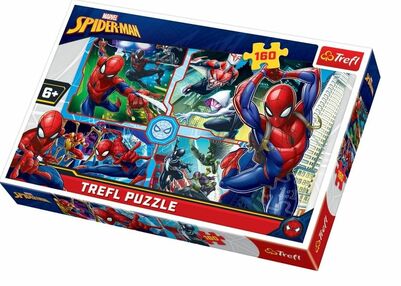 пазли 160 елементів людина - павук спішить на допомогу дісней марвел Trefl 15357
