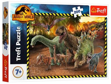 пазли 200 елементів динозаври з юрського періоду світ динозаврів Trefl 13287