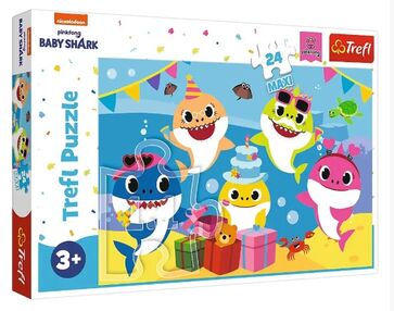 пазли 24 елемента MAXI день народження маленька акула Trefl 14337