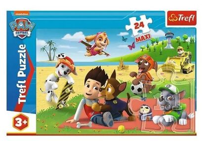 пазли 24 елемента MAXI веселощі на галявині щенячий патруль Trefl 14346