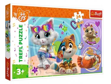 пазли 24 елемента MAXI веселі ігри 44 коти Trefl 14350