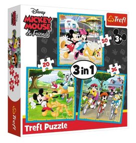 пазли 3 в 1 мікі маус з друзями дісней мікі маус Trefl 34846