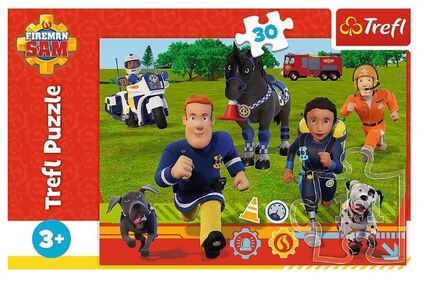 пазли 30 елементів спішимо на порятунок пожежник сем Trefl 18297