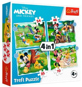 пазли 4 в 1 вдалий день для міккі міккі маус Trefl 34604