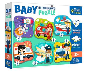 пазли Beby Progressive 6 в 1 - професії та транспорт Trefl 44001
