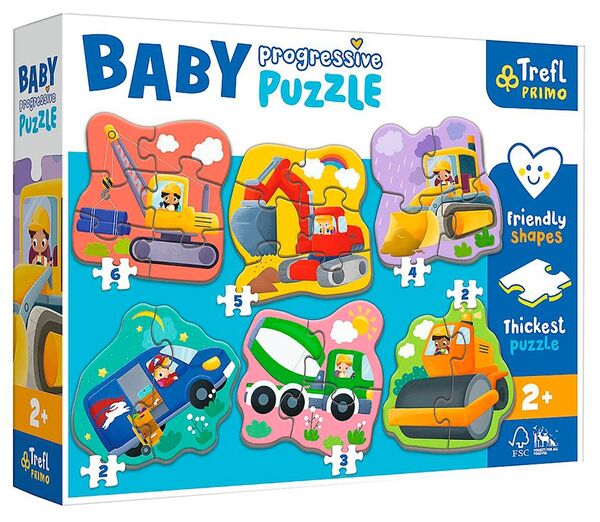 пазли Beby Progressive 6 в 1 - спеціальна техніка Trefl 44004 Ціна (цена) 244.70грн. | придбати  купити (купить) пазли Beby Progressive 6 в 1 - спеціальна техніка Trefl 44004 доставка по Украине, купить книгу, детские игрушки, компакт диски 0