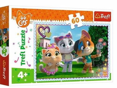 пазли 60 елементів гра з друзями 44 коти Trefl 17378
