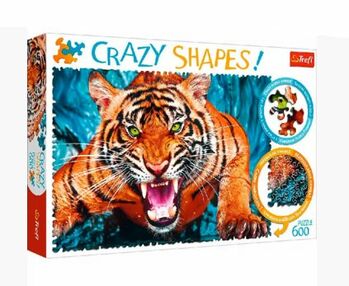 пазли 600 елементів шалені пазли обличчя тигра Trefl 11110