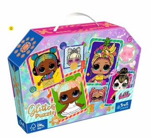 пазли 70 елементів глітерні - барвисті ляльки дівчата із загадками Trefl 53016