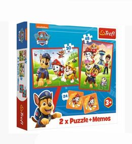 пазли 2 в 1 + мемо собача команда в дії щенячий патруль Trefl 93337