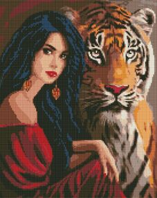 Алмазна мозаїка 40х50 АМО7808 Влада краси з стразами "Ідейка"