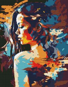 Алмазна мозаїка 40х50 АМО7829 Дівчина-загадка"Ідейка"