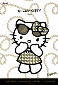 кольоровий картон а4 5 аркушів HK13-258K гофрований метал Kite