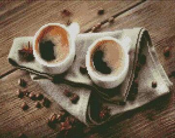 Алмазна мозаїка 30х40 KB051 Міцна кава на двох "Strateg"