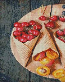 Алмазна мозаїка 30х40 KB058 Фрукти на дошці "Strateg"