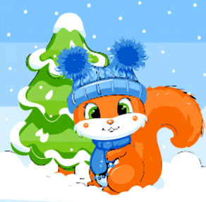 Розпис по номерах 30х30 ES231 Білочка з ялинкою "Strateg"