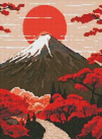 Алмазна мозаїка 30х40 АМО7773 Гора Фудзі з стразами "Ідейка"