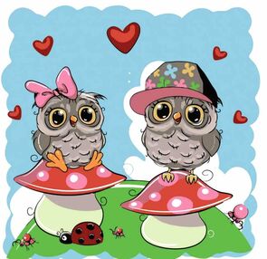 Розпис по номерах 30х30 ES090 Совенята "Strateg"