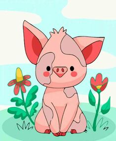 Розпис по номерах 30х30 ES110 Поросятко "Strateg"