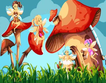 Розпис по номерах 30х40 SS-6696 Феї на грибочках "Strateg"