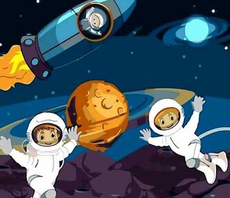 Розпис по номерах 30х40 SS-6716 Друзі космонавти "Strateg"