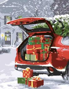 Розпис по номерах 30х40 SS-6820 Машина з подарунками "Strateg"