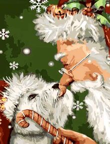 Розпис по номерах 30х40 SS-6823 Дідусь з собачкою "Strateg"